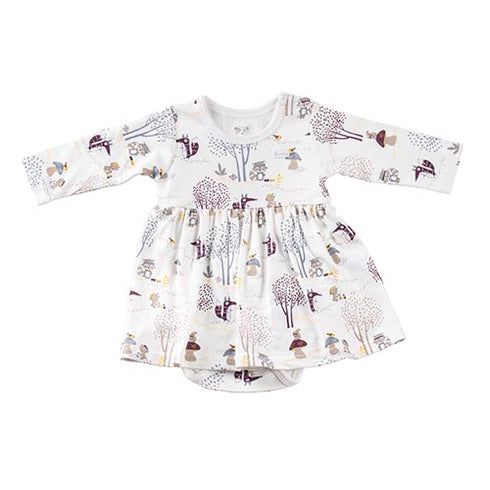 Klänningsbody Bambu Skog, Offwhite