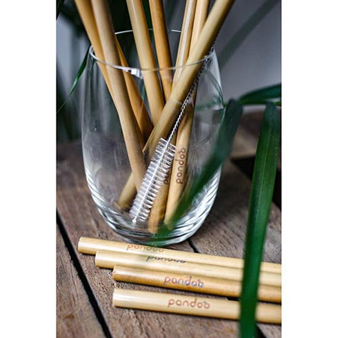 12-pack Bambusugrör Cocktail 14cm