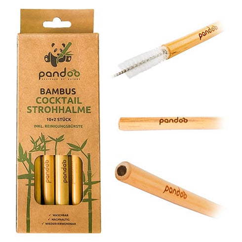 12-pack Bambusugrör Cocktail 14cm