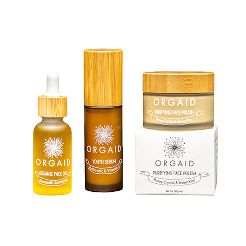 Orgaid Kit - Youth Serum + Face Oil + Face Polish