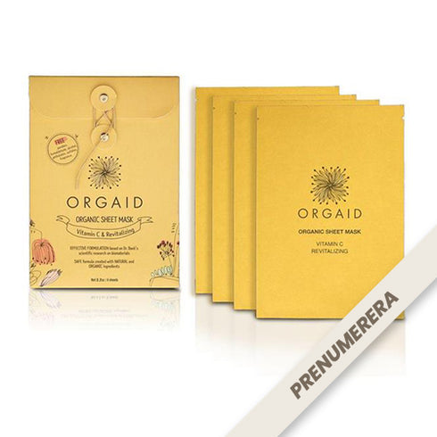 Orgaid - 4 st. Sheet mask / Arkmasker, Vitamin-C & Revitaliserande